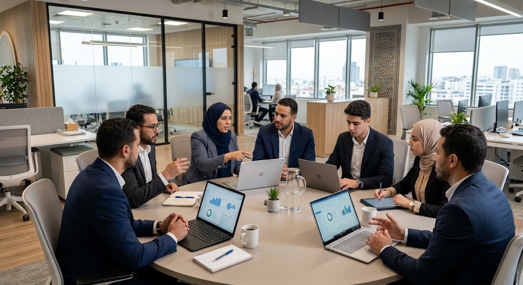 Environnement professionnel d'une PME accompagnée par Optima Specialists